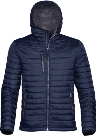 MEN'S HOODED QUILTED DOWN JACKET