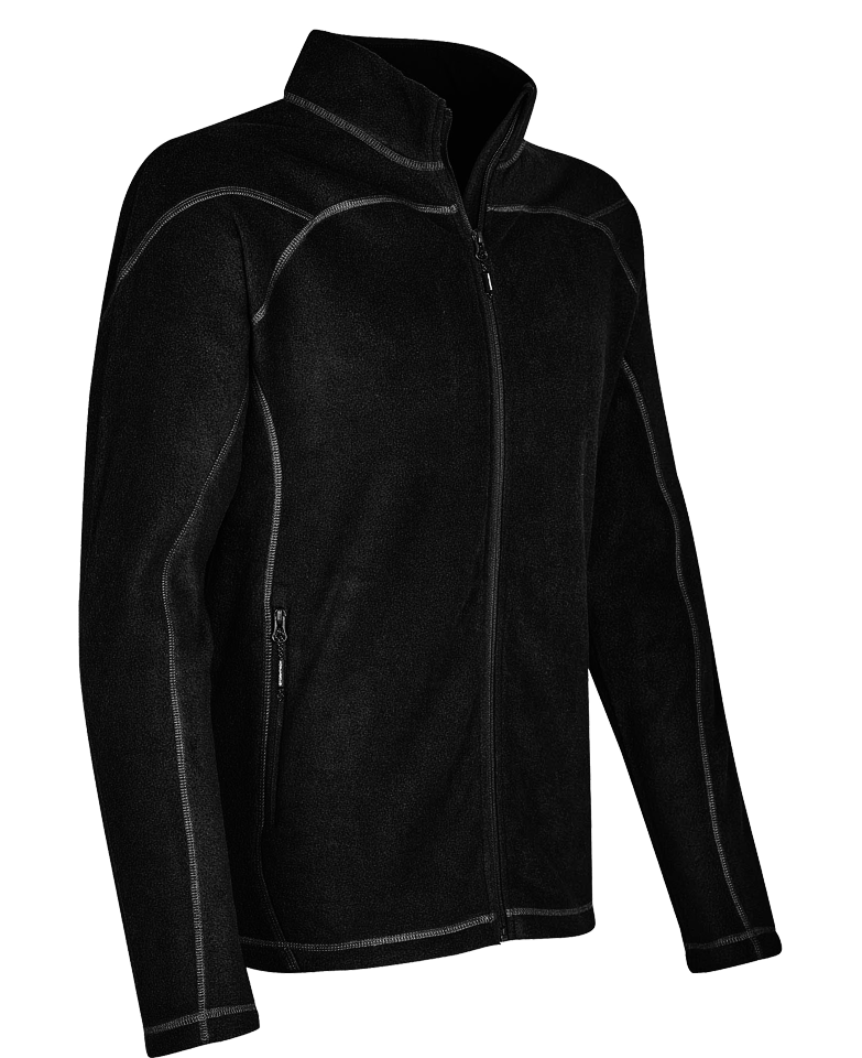 CONTRAST STITCH FLEECE JACKET