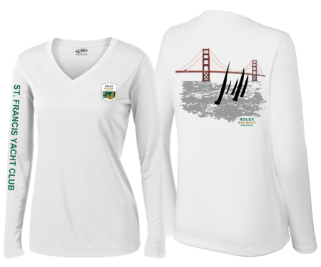 WOMEN'S ROLEX BIG BOAT SERIES 2025 L/S V-NECK DRY PERFORMANCE TOP