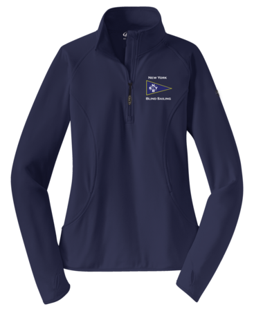 WOMEN'S NEW YORK BLIND SAILING 1/4 ZIP STRETCH MIDLAYER