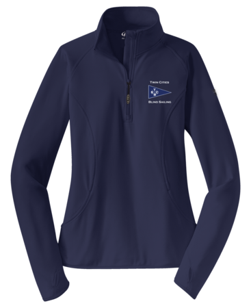 WOMEN'S TWIN CITIES BLIND SAILING 1/4 ZIP STRETCH MIDLAYER