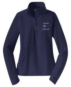 WOMEN'S NEW YORK BLIND SAILING 1/4 ZIP STRETCH MIDLAYER
