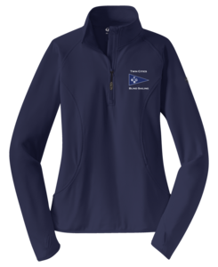 WOMEN'S TWIN CITIES BLIND SAILING 1/4 ZIP STRETCH MIDLAYER